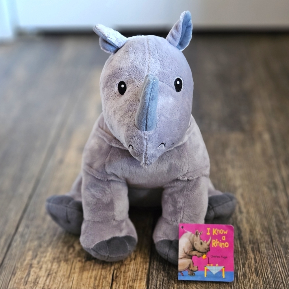 NEW Kohl's Cares RHINO Plush I Know a Rhino Gray Stuffed Animal 12” Toy NWT